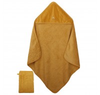 Cape de bain et gant Ambre