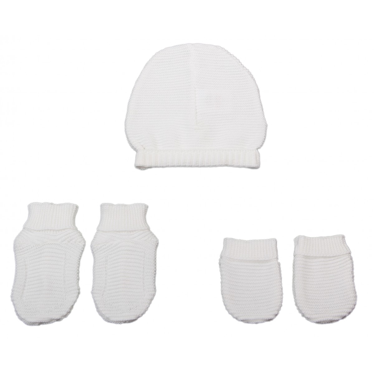 Set bébé naissance - bonnet, moufles et chaussons - 100% coton bio GOTS